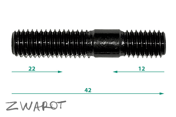 Шпилька M8L42, шаг - 1.25; 2098-020-012
