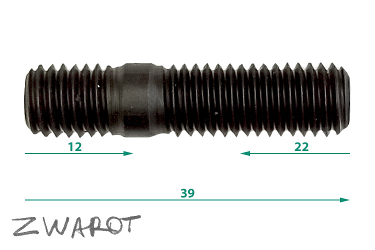 Шпилька M10L40, шаг - 1.25; 2098-020-048
